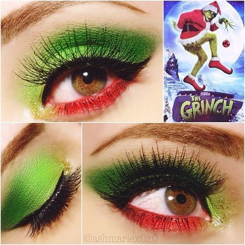 Grinch Inspiration Christmas Makeup