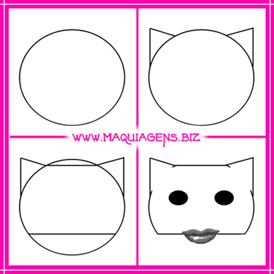 how to do hello kitty makeup step by step