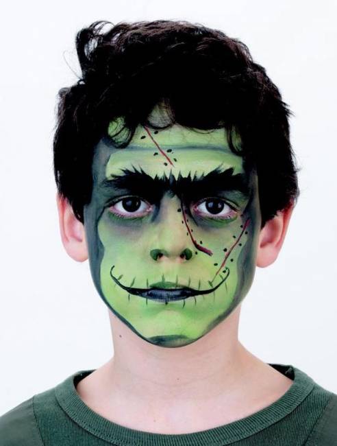 Halloween Makeup for Kids - Frankenstein