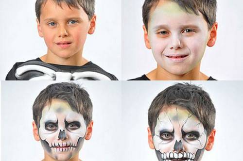 How to Make Skull Makeup for Children's Halloween