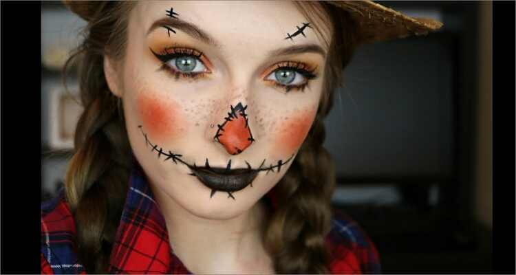 Halloween Makeup Ideas - Scarecrow Makeup