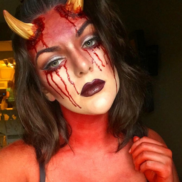 devil halloween makeup idea
