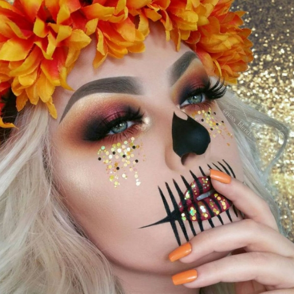 Halloween Scarecrow Makeup Idea