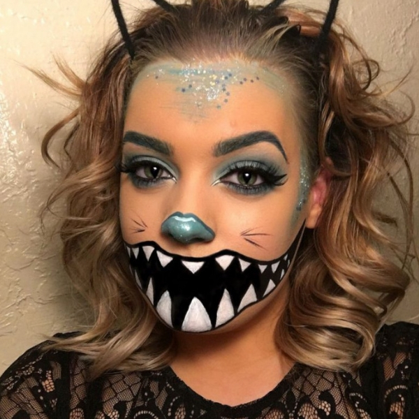 cat halloween makeup idea