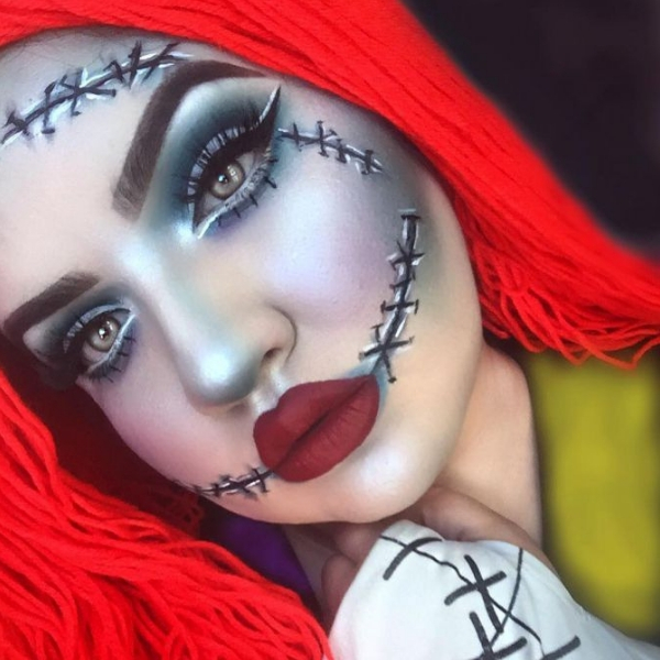 halloween sally makeup idea