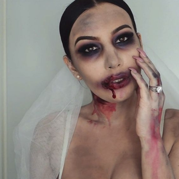 Zombie Bride Halloween Makeup Idea