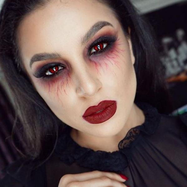 vampire halloween makeup idea
