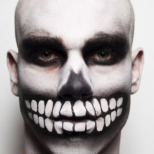 halloween skull makeup idea