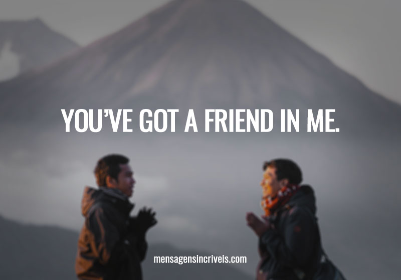  You've got a friend in me. 