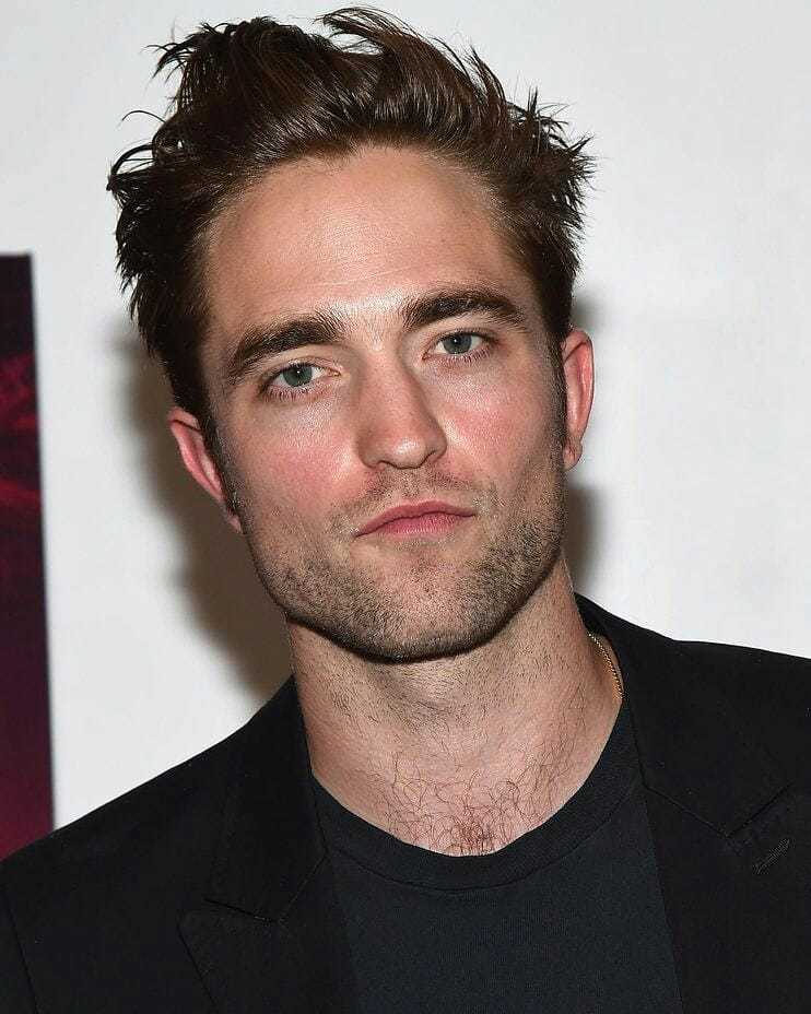 Robert Pattinson with male haircut for square face