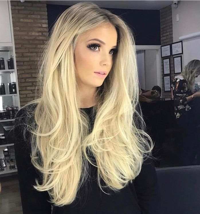 long blond hair