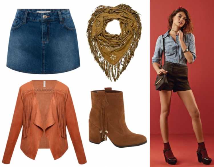 Junina party look with earthy tones + jeans