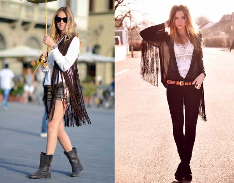 Look with fringes, country inspiration