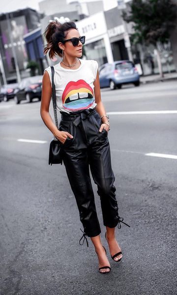 street style look with pants