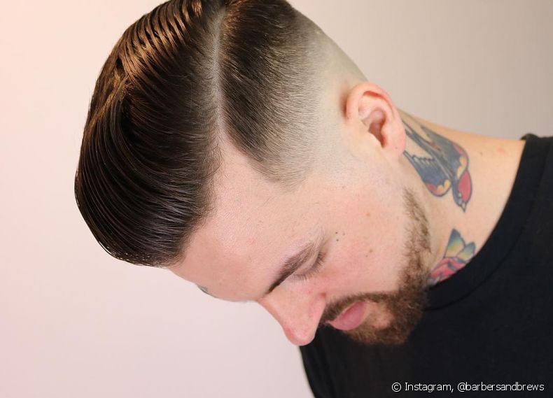   Even the side part look, which is that short men's cut with the split top, is inspired by the military look because of the shaved sides and shorter length 
