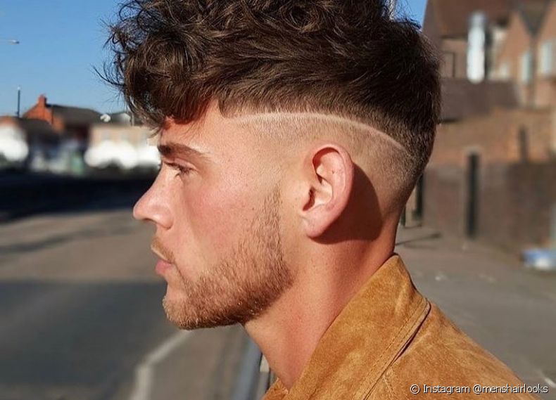Mohawk cut is a good option for styling men's wavy hair