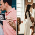 95 captions for pregnant photo with father that are too CUTE