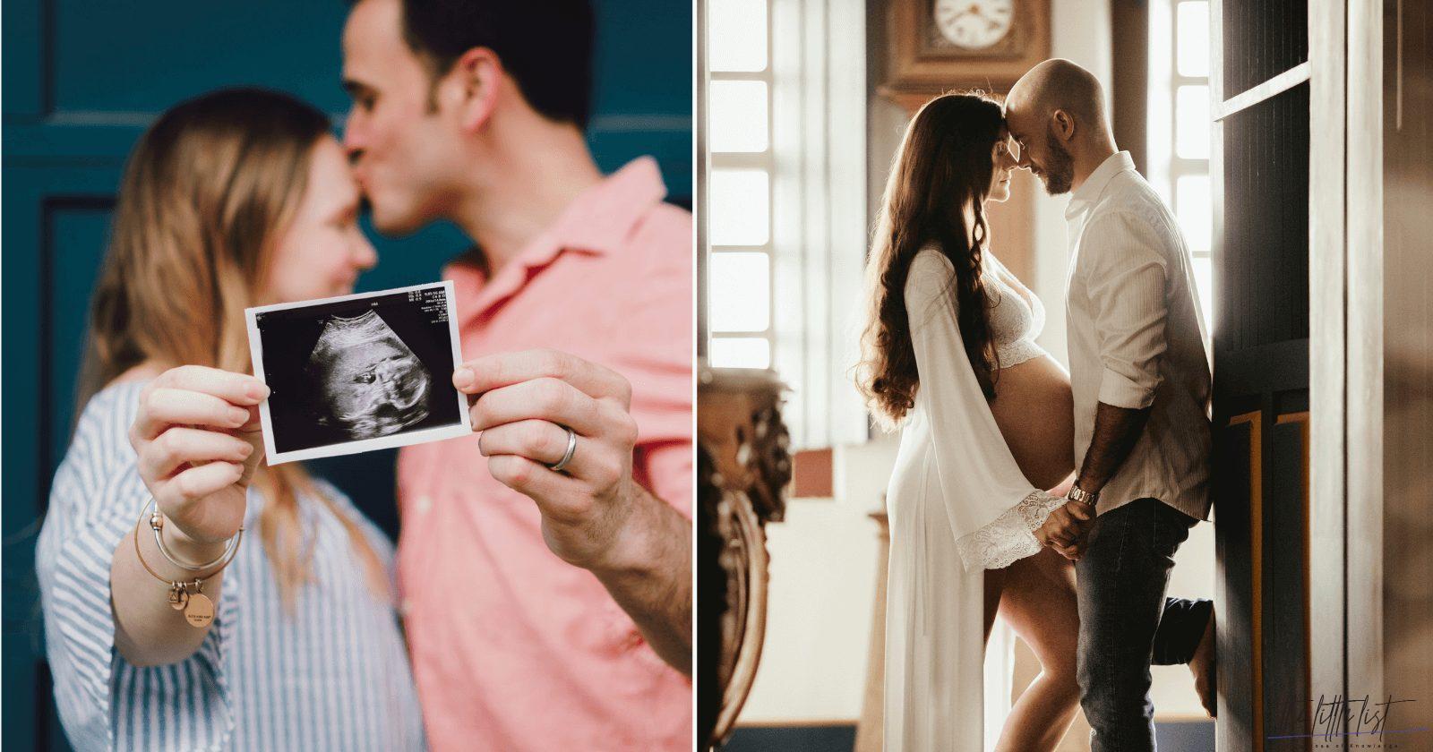 95 captions for pregnant photo with father that are too CUTE
