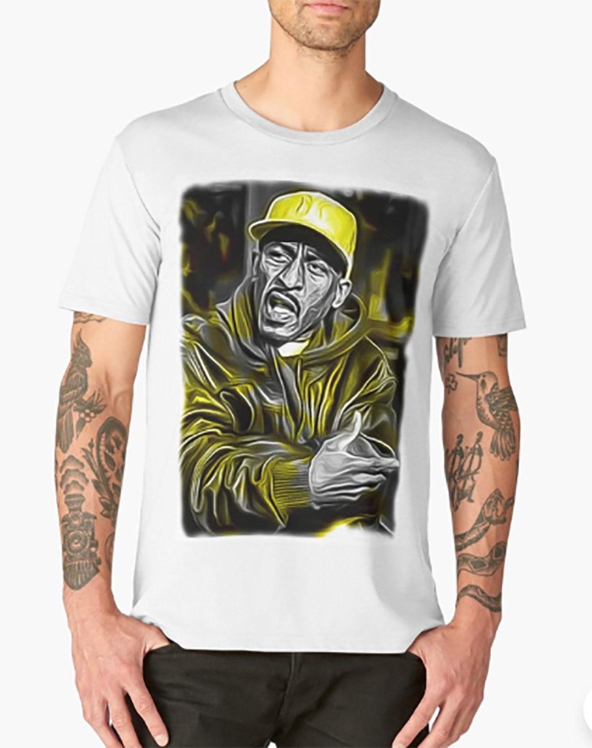 Buy Legendas Rakim Rap Hooded T-Shirt Cult Print Hip Hop Classic Art Short Sleeve Plus Size T-Shirt Color Print Shirt