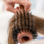 Hair relaxation at the hairline and progressive brush at the ends