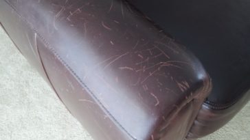 How can I repair scratches on my car leather?