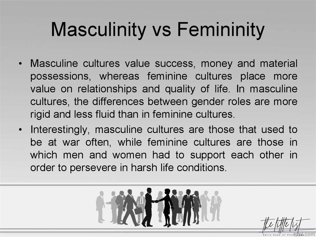 What is masculine and feminine examples?