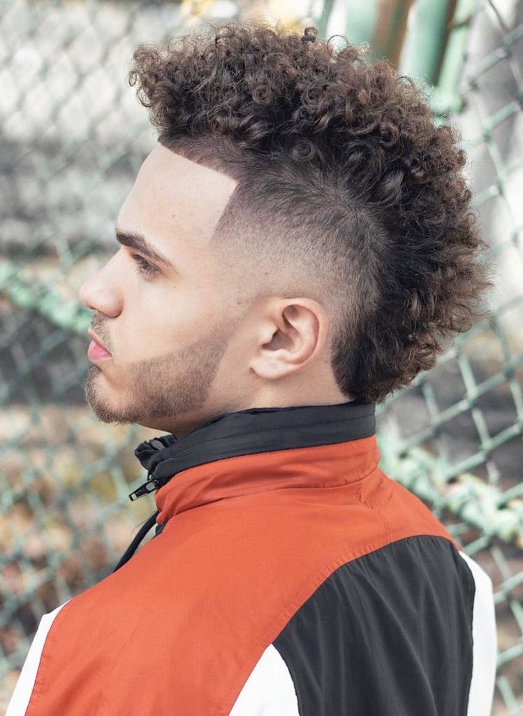 wide mohawk curly