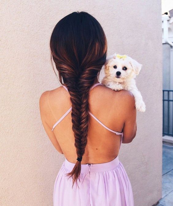 Tumblr photos easy to imitate with dog and braid