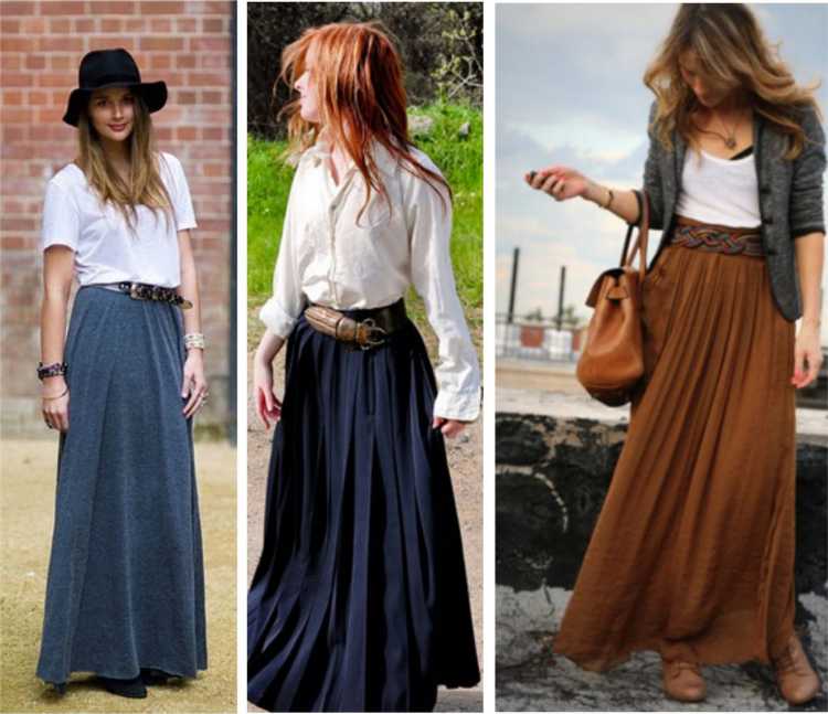 Country look with long skirt