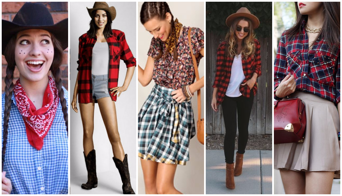 looks for the June party - plaid