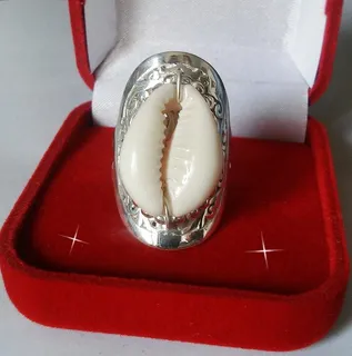 Silver Ring Crafted With Natural Whelk.