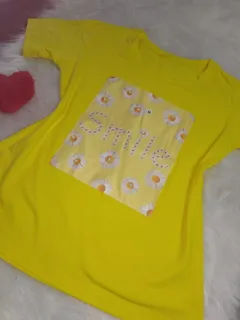 Women's Tshirt Yellow Viscolycra Tam M 3d Summer Baby Look 