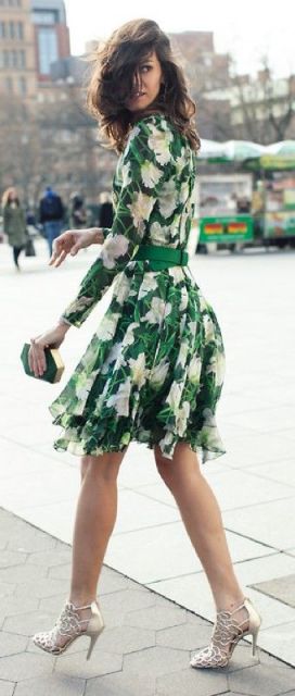green and floral