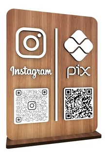 Pix Board Instagram Qr Code Counter Wall Decoration Shop 