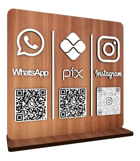 Pix Board Whatsapp Instagram Qr Code Counter Decoration Shop 