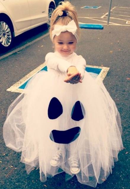 Ghost costume with tulle skirt 