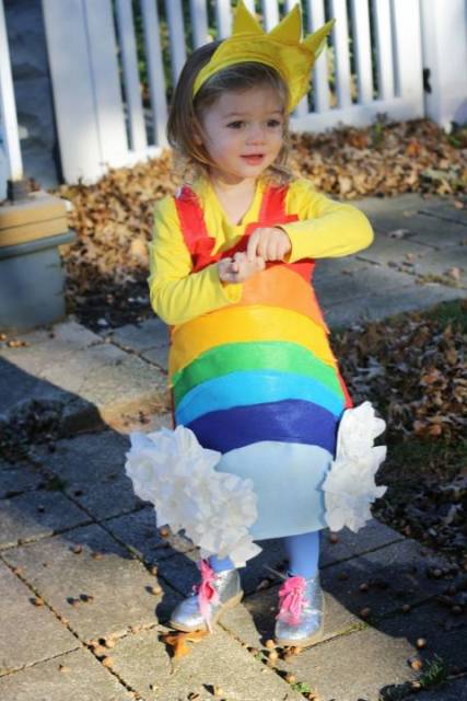 Beautiful rainbow costume!