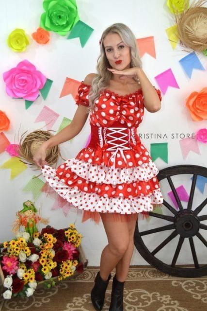 June party dress: short red and white