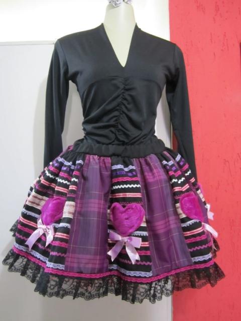 June party dress: modern black and purple
