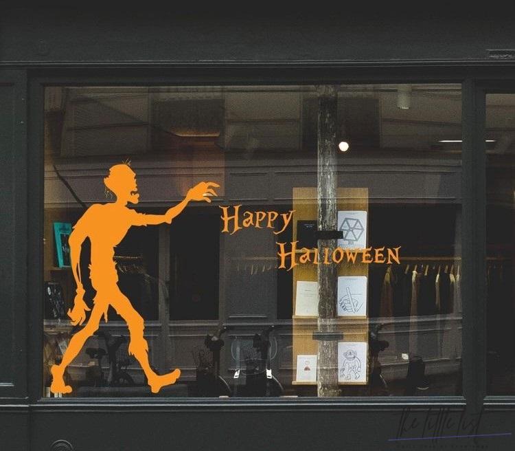 Display window written Happy Halloween