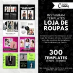 Kit Pack 300 Canvas Templates For Instagram Clothing Stores