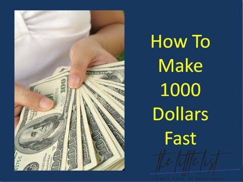 How can I make $1000 instantly?