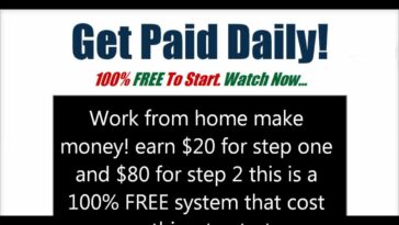 How can I work at home and get paid daily?