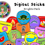 How do I create a digital sticker in Powerpoint?