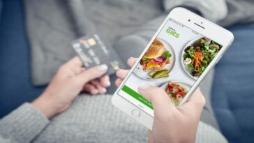 How do customers pay for Uber Eats?