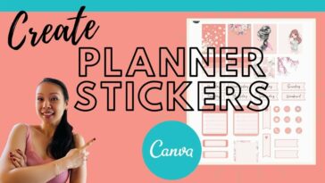 How do you make a digital planner sticker in Canva?