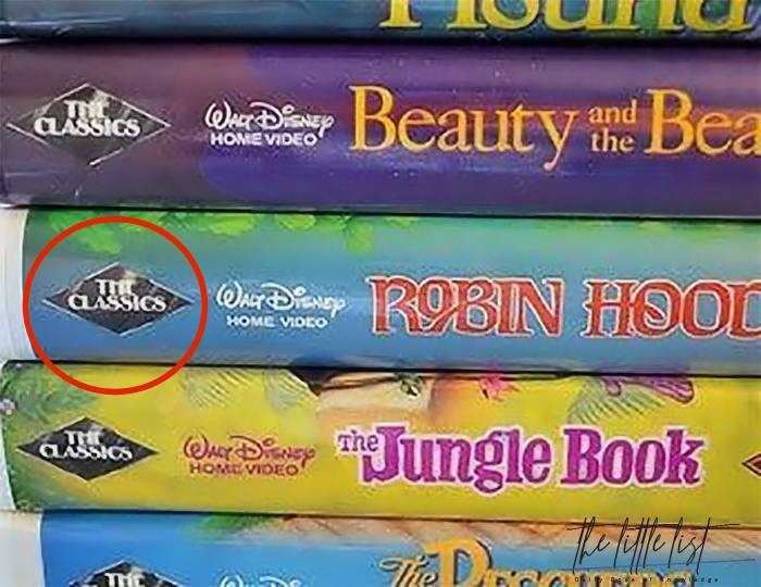What was the first Disney movie released on VHS?