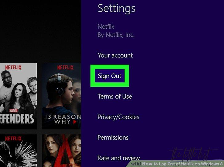 How do you logout of a Netflix account on a smart TV?