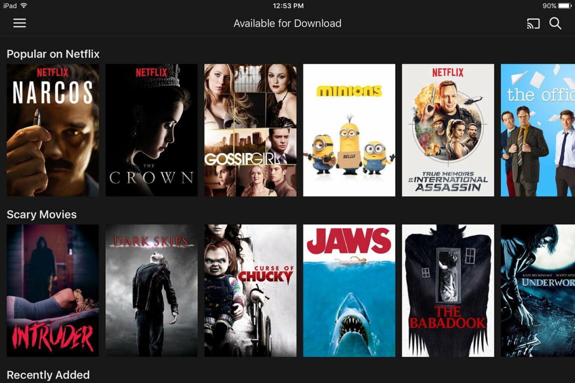 Why can't I download movies in Netflix?
